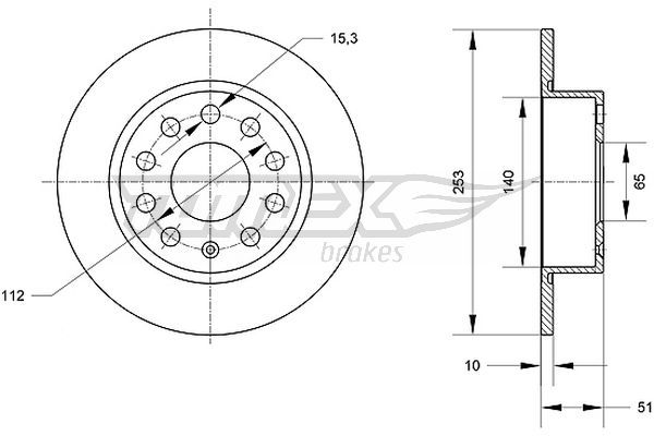 TOMEX BRAKES Bremžu diski TX 70-29